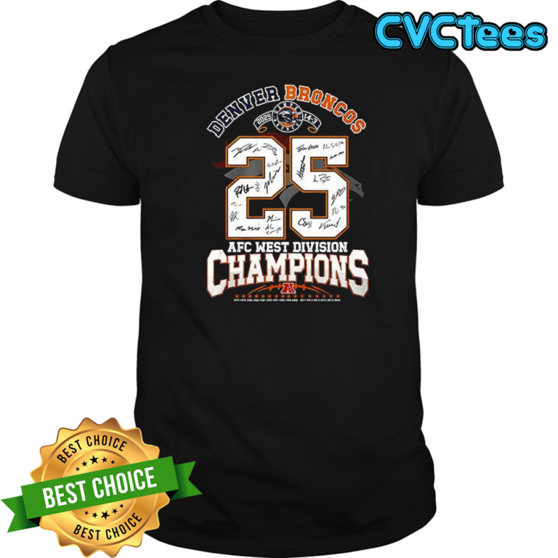 Denver Broncos 25 AFC West Division Champion signature shirt