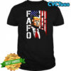 Donald Trump FAFO American flag fighter jet silhouette shirt