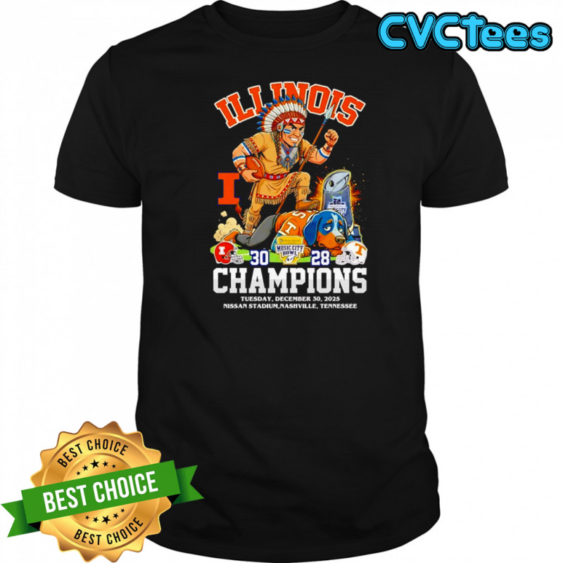 Illinois Fighting Illini beat Tennessee Volunteers Champions shirt