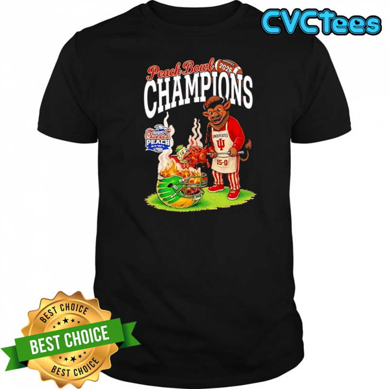 Indiana Hoosiers 2026 Peach Bowl Champions mascots funny shirt