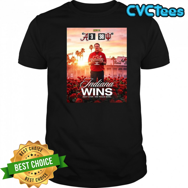 Indiana Hoosiers beat Alabama Crimson Tide NCAA CFP Rose Bowl Champions 2026 final score shirt