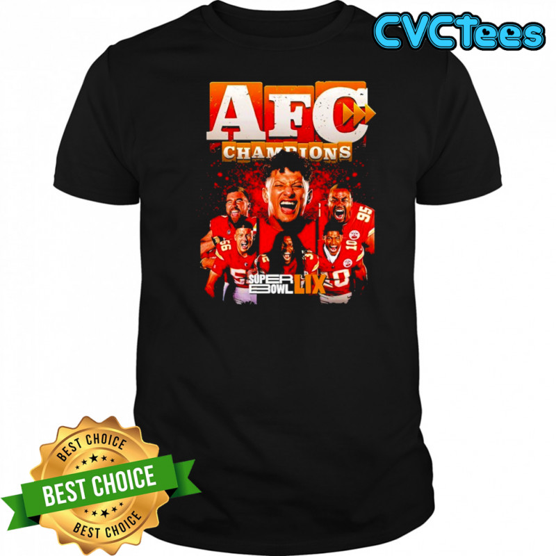 Kansas City Chiefs AFC Champs Super Bowl LIX shirt
