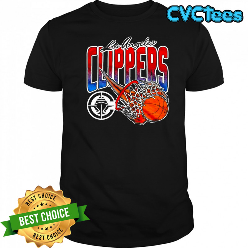 Los Angeles Clippers NBA on fire logo retro shirt