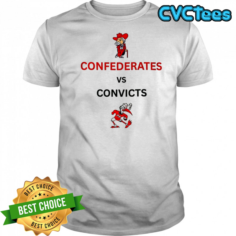 Ole Miss Rebels Confederates Vs Miami Hurricanes Convicts mascot shirt