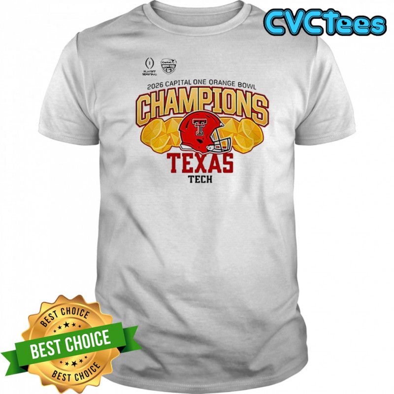 Texas Tech 2026 Orange Bowl Champions helmet shirt