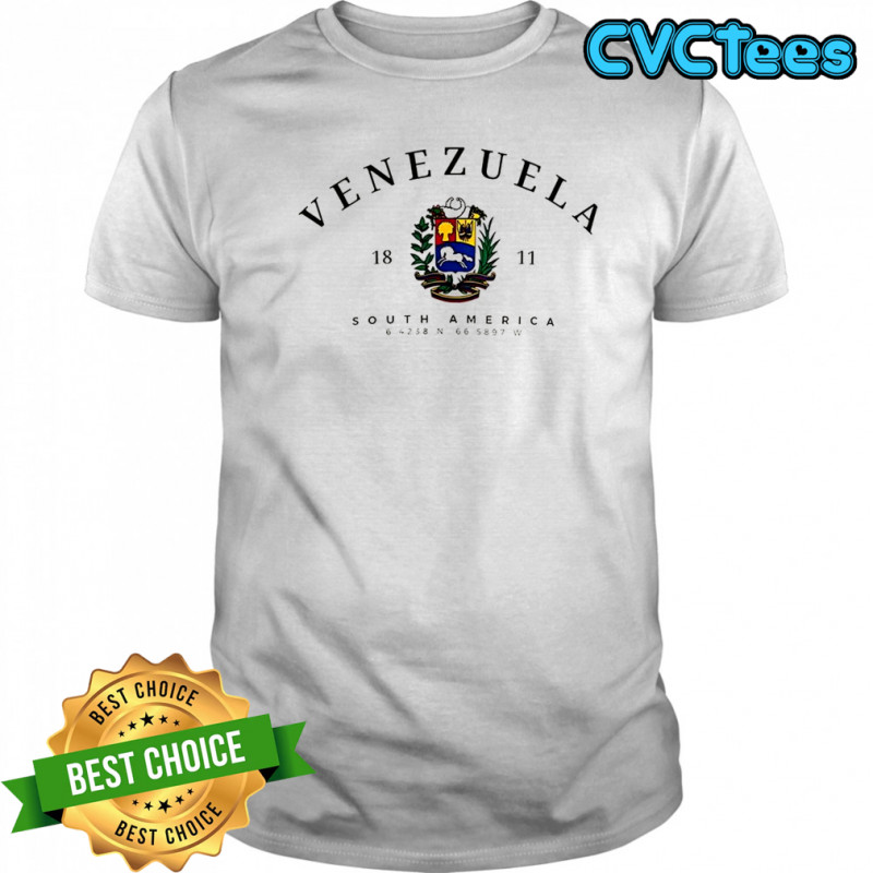 Venezuela south America 1811 logo coordinates shirt