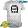 White baby factory silhouette of a pregnant animal shirt