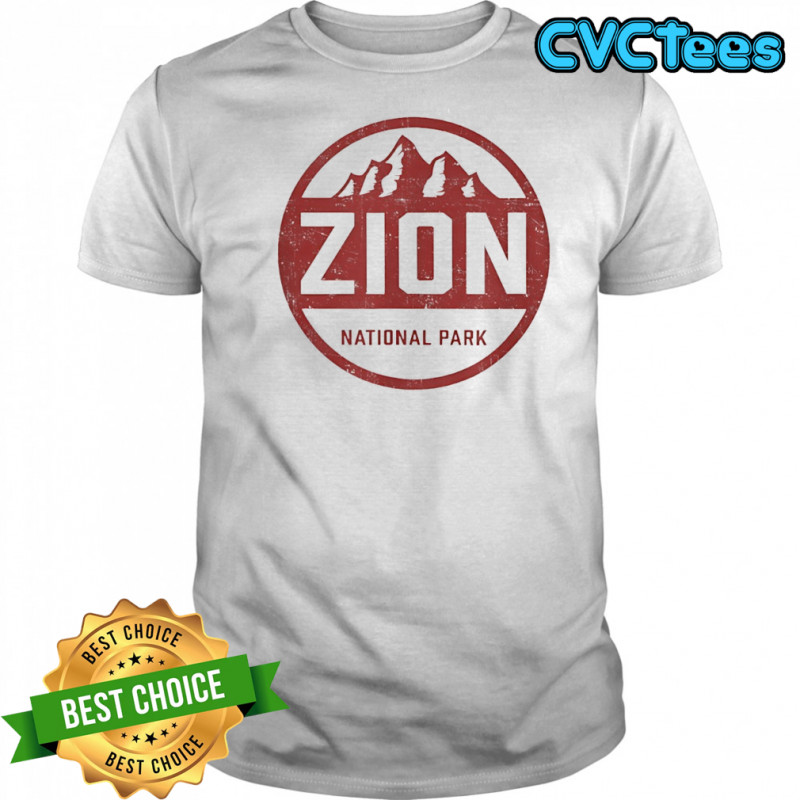 Zion National Park Utah Mountain logo shirt